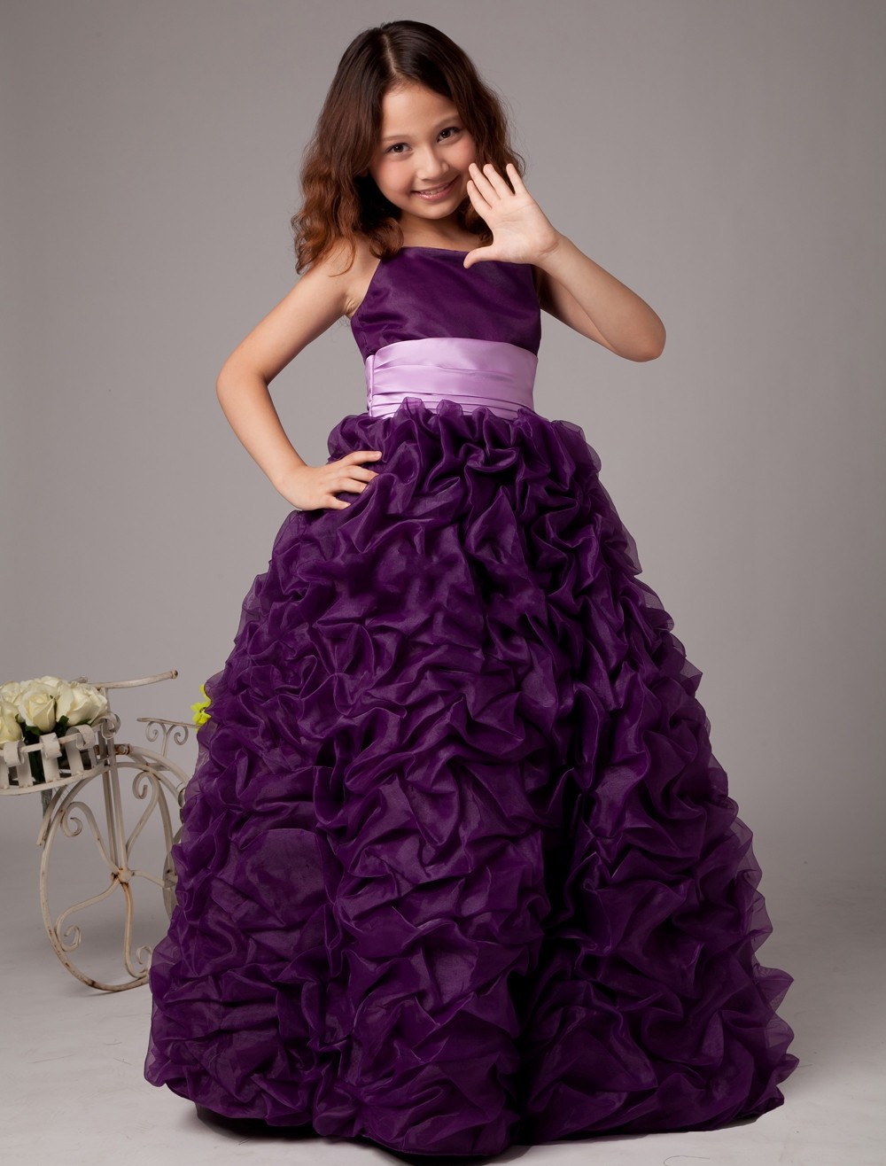 purple bridesmaid dresses kids